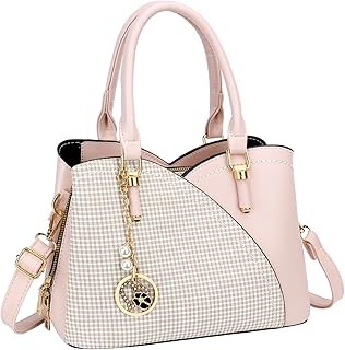 Triple Compartments Purses and Handbags for Women Fashion Ladies Satchel Shoulder Top Handle Bag