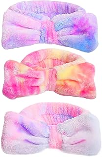 WSYUB Spa Headband,Makeup&Skincare Headbands,Headband for Washing Face,Teen Girls Stocking Stuffers Fuzzy Hair Bands for Women, Easter Basket Stuffers for Teens