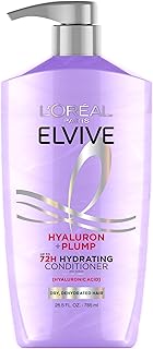 L'Oreal Paris Elvive Hyaluron Plump Hydrating Conditioner for Dehydrated, Dry Hair Infused with Hyaluronic Acid Care Complex, Paraben-Free, 26.5 Fl Oz
