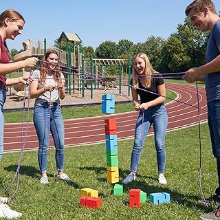 Hiboom Teamwork Building Block Set Adult Team Building Activity Game for Team Outdoor Activities Game Corporate Office Ice Breaking Colleague Sport Day Track Field for People Aged 15 +