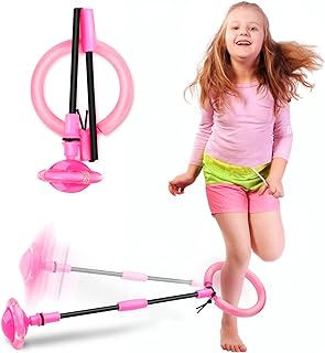 Hewog Skip Ball, Portable Foldable Colorful Flash Wheel Swing Ball, Kids Toys for Girls & Boys, Sports Fitness Toys for Kids & Adults. Gifts for Mom Women & Girls Toys Age 5-10 Years