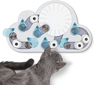 Catstages Nina Ottosson Rainy Day Puzzle & Play Cat Puzzle Feeder – Interactive Treat Game for Indoor Cats, Level 3 Slow Feeder Enrichment Toy, 13.8" x 14"