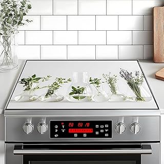 Stove Top Cover for Home Decoration Kitchen Pad Washable Cooktop Covers Countertop Stove Protector Mat for Home Kitchen Cooktops (vase, 28"x20")