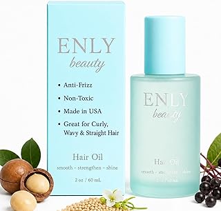 Anti Frizz Hair Oil For Curly, Wavy & Straight Hair | Macadamia Oil, Elderberry, Meadowfoam Seed, Squalane, Dimethicone