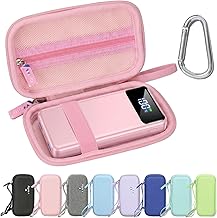 Portable Bank Charger Case for charmast for citicr for VRURC for OHOVIV Fast Charging Battery Protective Case(Pink)