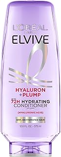 L'Oreal Paris Elvive Hyaluron Plump Hydrating Conditioner for Dehydrated, Dry Hair Infused with Hyaluronic Acid Care Complex, Paraben-Free, 12.6 Fl Oz