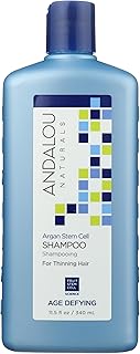 Andalou Naturals Argan Stem Cell Age Defying Shampoo, Strengthening Hair Care for Thinning, Dull or Weak Hair, Helps Revitalize & Strengthen for Fuller, Healthier-Looking Hair, 11.5 Ounce