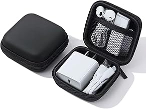 Charger Case,Mini Cable Organizer Cases,Pouch Case Bag,Small Charger Organizer,Waterproof Travel Storage Carrying Bag for USB Drives,Power Adapter,Earphones,Cords etc,Square,Black