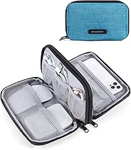 BAGSMART Electronics Organizer Travel Case, Cable Charger Cord Tech Organizer Pouch for Phone Charger Accessories, Dark Green