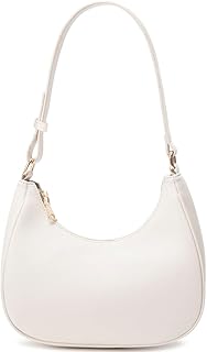 Crescent Shoulder Bags for Women Cute Hobo Tote Handbag Under the Arm Purses Mini Clutch Purse with Zipper Closure