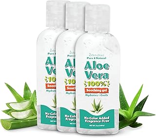 Eden Dews Organic Aloe Vera Gel 100% Pure & Natural Gel, Moisturizing, Face Skin & Hair Care, Made in USA, Unscented (3, (2 Oz))