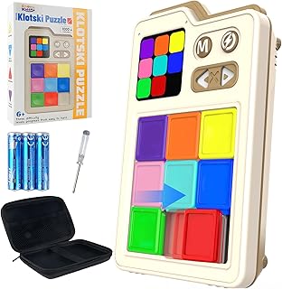 SMILESSKIDDO Super Slide Puzzle Games, Original 1000+ Challenges & 3 Modes, Brain Teaser Puzzle, Super Electronic Sliding Puzzles Toy Gifts for Kids & Adults, Fun Unblocking Logic Game