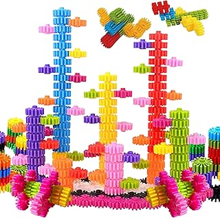 STEM Building Blocks Toys for Kids – Educational and Safe Gear Interlocking Construction Playset – Develop Creativity Preschool Brain Teaser Toys Gift for 3 4 5 Years Old Kids Boys Girls