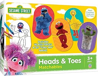 MasterPieces Kids Games - Sesame Street Heads & Toes Matching Game - Fun and Educational - Laugh and Learn